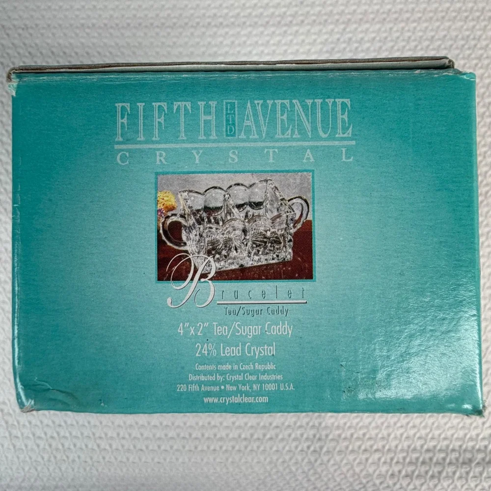 Fifth Avenue Crystal Sugar/Tea Caddy 2 x 4